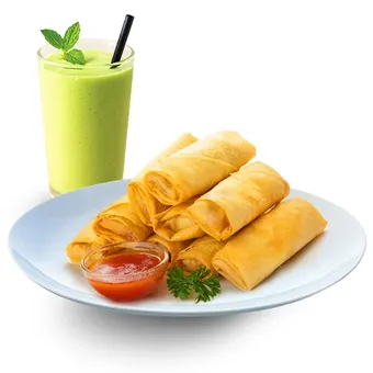 chicken sanghai with avocado shake in adobo house